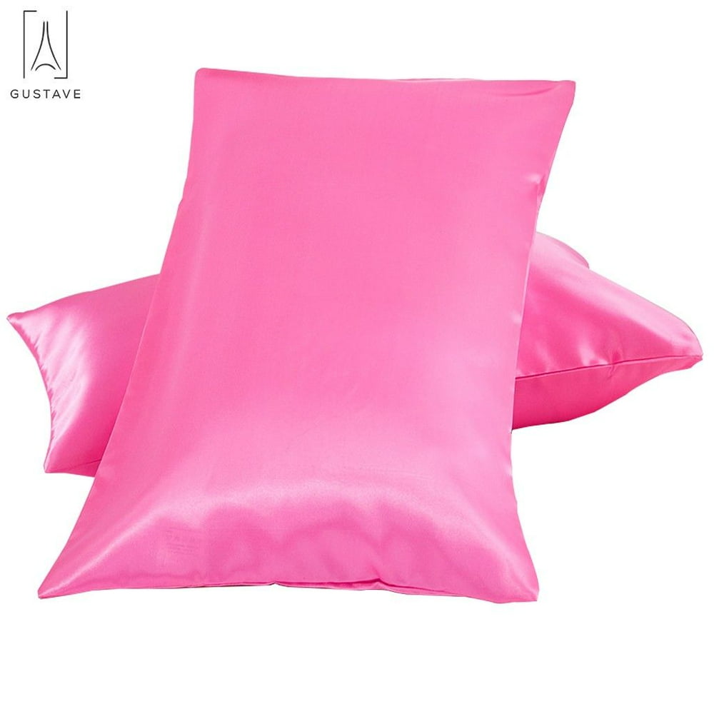 GustaveDesign 2Pack Satin Silk Pillowcase for Hair and Skin Health, Both Side Silk Pillow