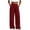 Wine, variant on Women's Casual Plaid Pants With Elastic Waist And Pockets For A Loose Straight Leg Fit