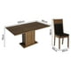 thumbnail image 2 of Juego de Comedor Mesa con Tablero de Madera 4 Sillas Marrón/Negro Elisa Madesa, 2 of 4