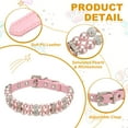 thumbnail image 3 of Uxcell Pearl Dog Collar, Bling Pearl Cat Collar Fancy Crystal Rhinestone Luxury Beaded Pet Cute Wedding Necklace Gift Diamond, (Pink, L), Intended for Teacup /Puppies/Kitten/Small Pet, 3 of 7