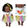 thumbnail image 5 of Vinilo Toy HUOGUO para bebés africanos negros de 31 cm con pelo rizado, 5 of 5