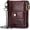 Brown, variant on BULLCAPTAIN Men's Genuine Leather RFID Blocking Bifold Chain Wallet with Double Zipper Coin Pockets, Black