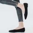 thumbnail image 5 of Ataiwee Women's Wide&nbsp;Width&nbsp;Flats&nbsp;Shoes - Casual Comfortable Breathable Soft Ladies Slip on Knitted Ballet Shoes., 5 of 6