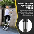 thumbnail image 3 of Telescoping Ladder 10.5 ft FT Aluminum Extension Ladder with Stabilizers, 330 lbs Capacity, Multi Purpose Folding Ladder for Home, RV, and Outdoor Use, 3 of 10