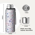thumbnail image 7 of Design Pattern 20oz Stainless Steel Thermal Bottle with Tea Filter and Cup Lid, Vacuum Insulated Coffee Mug with 316L Inner Liner, Leakproof Travel Thermos for Office, Commute & Outdoor, 7 of 7