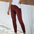 thumbnail image 1 of asjyhkr Pantalons Grande Taille pour Femmes Taille Haute Extensible Collants Décontractés Mode Respirants Randonnée Gym Pantalons d'Entraînement avec Poches, Taille P-5TG, 1 of 5