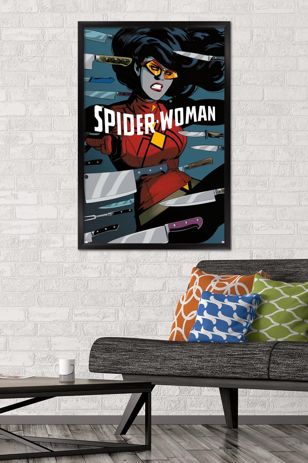 Marvel Comics - Spider Woman - Spider-Woman #6 Wall Poster, 22.375" x 34", Framed