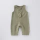 thumbnail image 1 of 0-3Y Baby Sleeveless Romper Solid Color Infant Jumpsuit Toddler Overalls Spring Boys and Girls Clothing Optional Striped T-shirt, 1 of 6