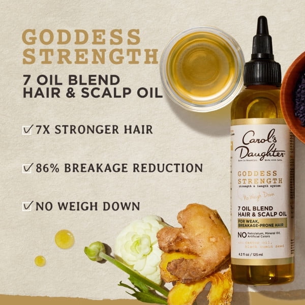 Carol's Daughter Goddess Divine Strength Leave In Conditioner & Castor Hair Oil Set, 10 & 4 fl oz