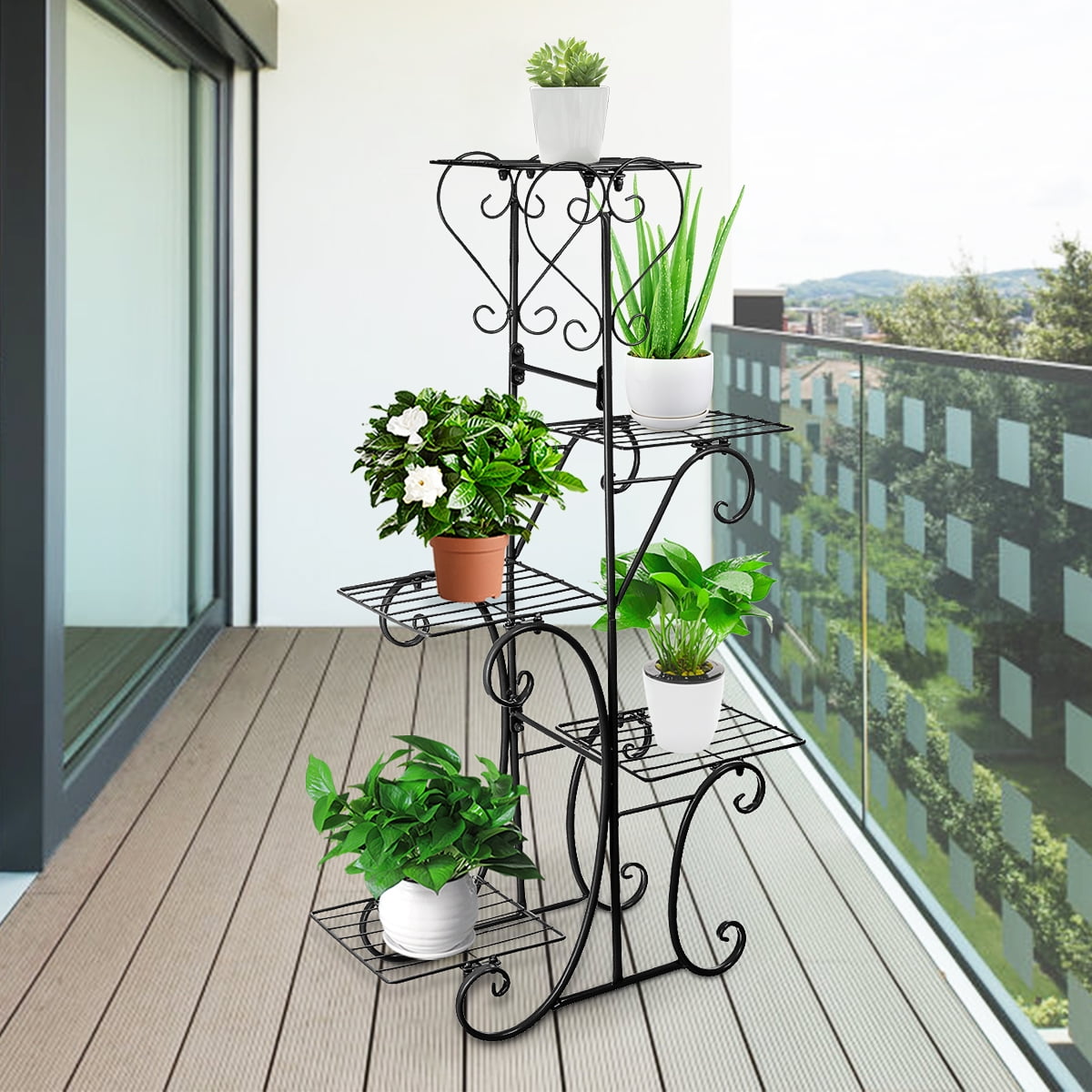 Elegant Metal Plant Stand Display Shelf Home Balcony Elegant Metal Plant Stand Display Shelf Home Balcony