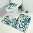 thumbnail image 1 of Bath Rugs Sea Style Turtle Octopus Printing Rug Flannel Whale Seahorse Pattern Rug Carpet Bathroom Non-Slip Mat Home Decor  Bathroom Bath Shower Bedroom Mat Toilet Floor Door Mat, 1 of 6