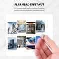 thumbnail image 5 of 50 pcs M10/M12/M8/M5/M6/M4/M4 Flat Head Rivet Nut Furniture Decoration Inst ent, 5 of 5