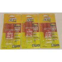 (3 Pack) 0.2 Oz The Original Super Glue 5 Minute Setting Epoxy Clear 1900 Psi