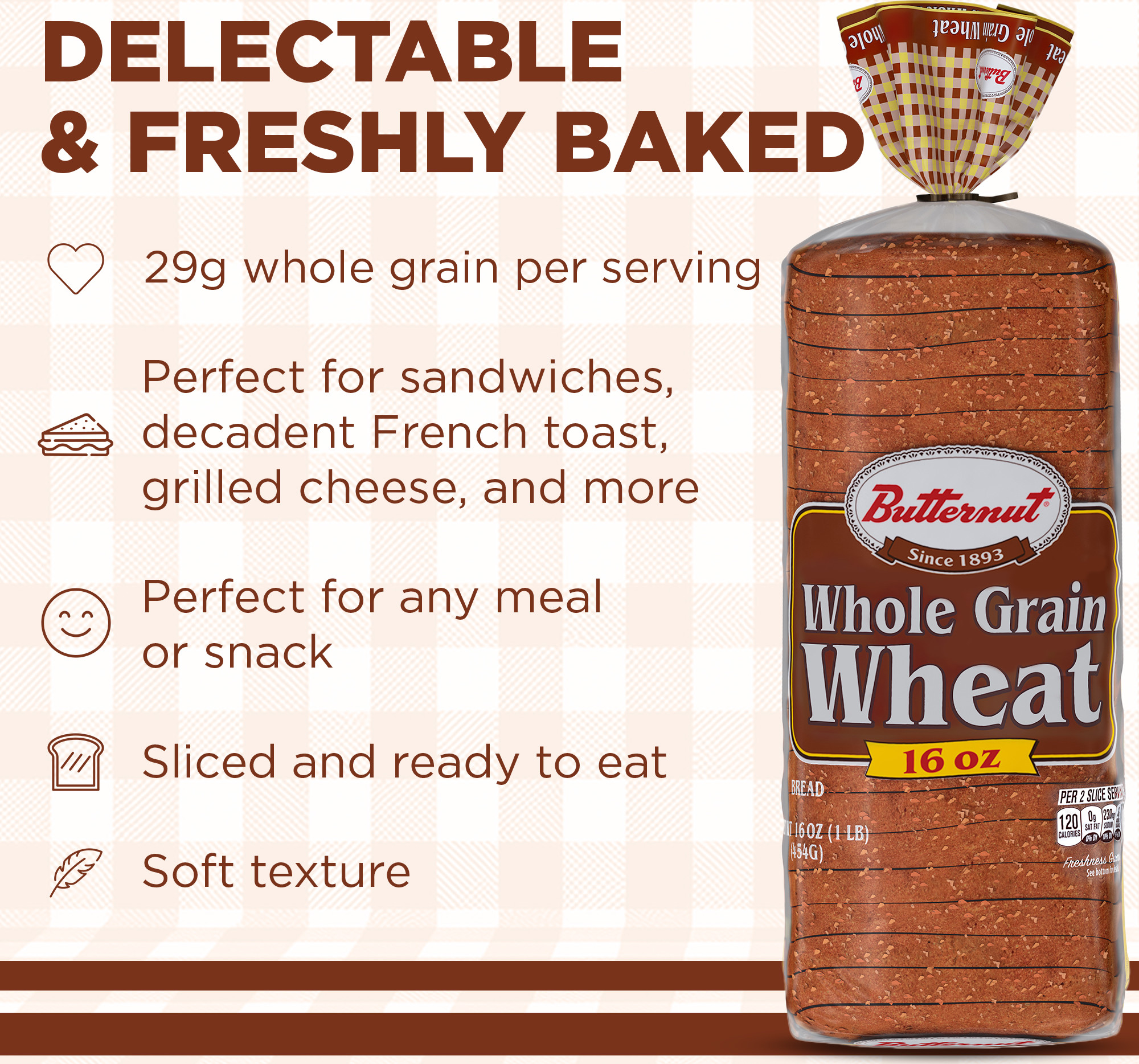 Butternut Whole Grain Wheat Bread, 16 oz