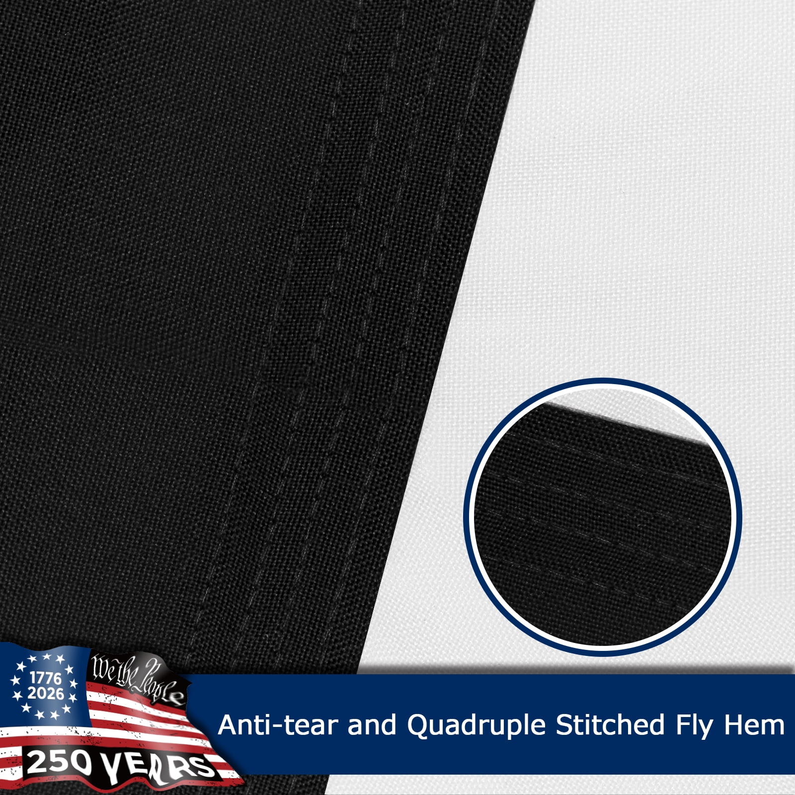 USA 250th Anniversary Flag 1776-2026, 250 Year American Anniversary Commemorative Flag, 400D Heavy Duty Double-Sided Patriotic Banner, 4 Rows Stitched & Brass Grommets