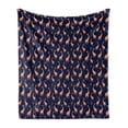thumbnail image 1 of Giraffe Soft Flannel Fleece Throw Blanket, Baby Toddler Nursery Pattern with Funny Animals on Night Sky, Cozy Plush for Indoor and Outdoor Use, 50" x 70", Dark Orange Navy Blue, by Ambesonne, 1 of 6