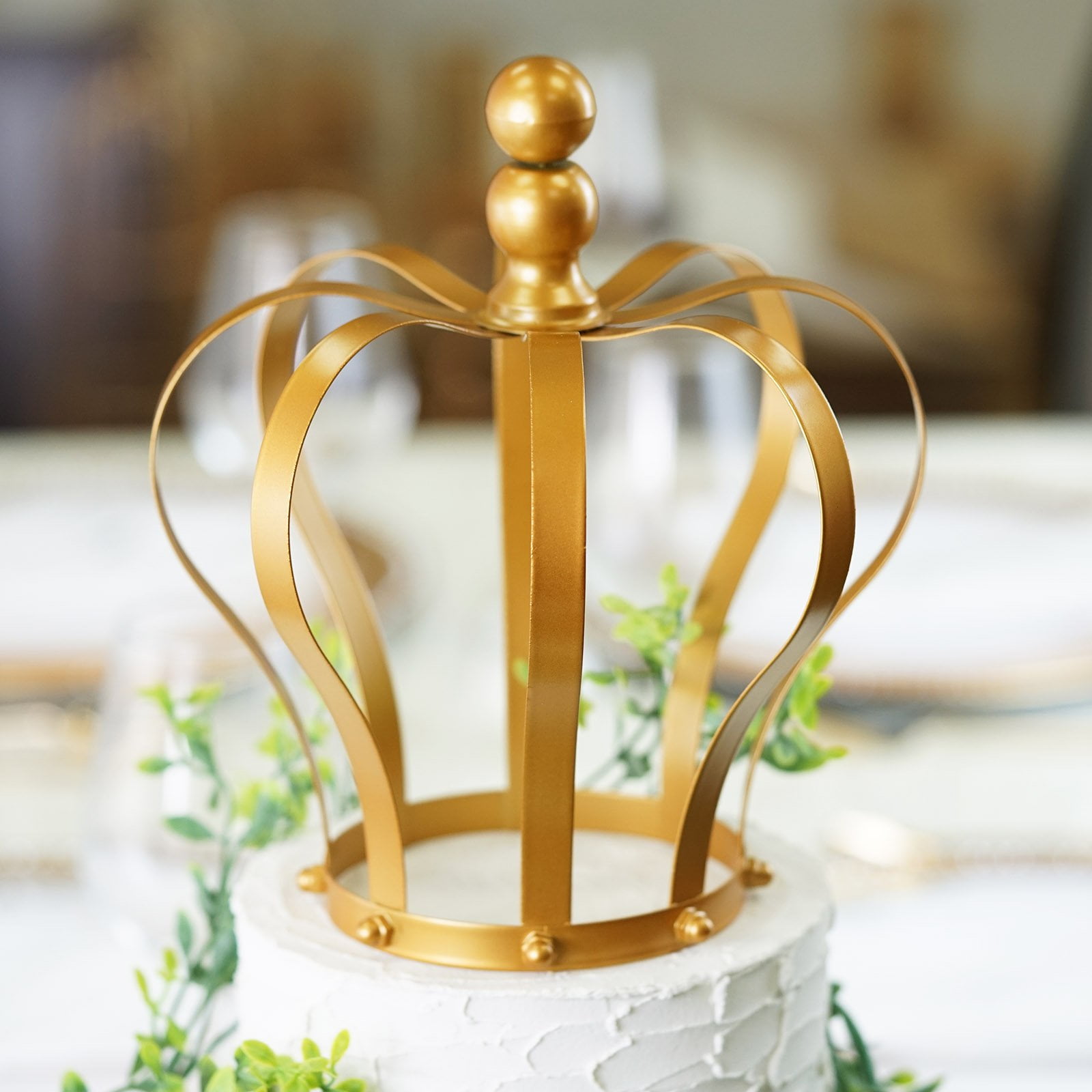Efavormart 9" Metal Royal Crown Cake Topper For Wedding Party Special
