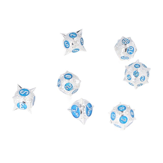 Juego De Dados, Dados Poliédricos De Aleación Metálica Desplazamiento Equilibrado 7 PCS Número Claro Portátil Para Niños Para Juegos De Rol ANGGREK Otros