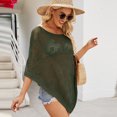 thumbnail image 3 of Suéter de punto fino para mujer, blusa de punto con huecos, chal de punto, primavera 2023, 3 of 4
