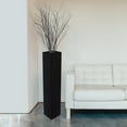 thumbnail image 5 of 40 inch Tall Rectangular Wooden Modern Floor Vase - Sleek Contemporary Decor Accent for Living Room, Bedroom, Hallway and Entryway - Handcrafted Decorative Display Piece with Elegant Design, 5 of 5
