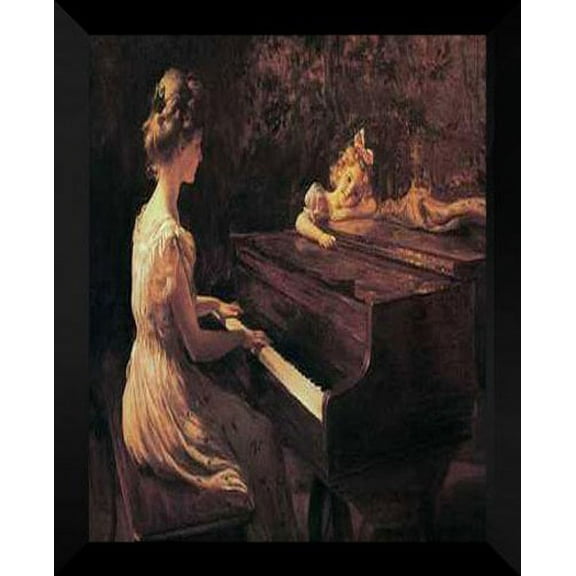 Charles Curran FRAMED Print 24x30 "Songs Of Childhood"