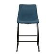thumbnail image 3 of CorLiving Asahi Set of 2 Counter Height Upholstered Indoor Bar Stools with Metal Legs, 3 of 8