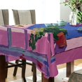 thumbnail image 5 of Yayeee Tablecloths 60" x 60" Rectangle Wrinkle Resistant Party Table Cover, Purple Window Scene, 5 of 8