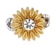 thumbnail image 5 of Exquisito anillo de las mujeres de dos tonos de plata Floral Ronda Girasol, 5 of 6