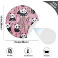 thumbnail image 4 of Round Braided Placemats Set of 4,Cute Panda Washable Dining Table Durable PVC 15 Inch Non-Slip Heat Resistant Place Mats for Table Decor Home Decor, 4 of 7