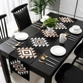 thumbnail image 3 of Black White Beige Boho Table Runner 72 Inches Long, Western Geometric Aesthetic Kitchen Coffee Dining Table Decoration for Home Party Birthday Wedding Home Decor 14x72 Inches, 3 of 8