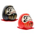 thumbnail image 3 of 2 piezas Daruma Figurine Ceramic, 3 of 8