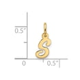 thumbnail image 4 of 10k Small Script Initial S Charm, 4 of 4