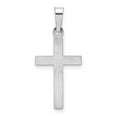 thumbnail image 4 of 14k White Gold Polished Hollow Latin Cross Pendant Charm, 4 of 4