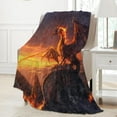 thumbnail image 2 of Fire Dragon Throw Blanket Gifts for Women Adults Girls, Soft Fuzzy Warm Cozy Flannel Blankets for Bedroom, Travel, Couch, Home Decor 60x80 in, 2 of 23
