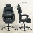 thumbnail image 3 of HOMCOM Office Chair, Pet-Friendly Fabric Reclining Desk Chair, Black, 3 of 10
