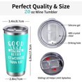 thumbnail image 4 of Boss Day Gifts, 20oz Wine Tumbler Water Glasses with Sayings Good Luck Finding Better Coworkers Than Us, Coworkers Going Away Farewell Goodbye New Job Gifts Insulated Cup with Lid- Blue, 4 of 6