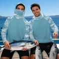 thumbnail image 7 of SEANATIVE Sun Protection Fishing Shirts for Men Long Sleeve Hooded Rash Guard Men's Outdoor Fishing Apparel for Swimming Surfing Kayaking Hiking, 3XL, Camouflage Light Blue, 7 of 7