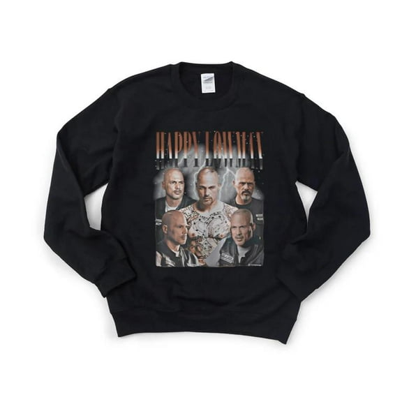 Happy Lowman Sons Of Anarchy Movie TV Show SOA SAMCRO Biker Redwood Sweatshirt, for men & women, up to size 5XL