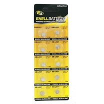 10pk Exell EB-L621 Alkaline 1.5V Watch Battery Compatible with AG1 LR621 364