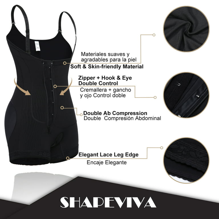 SHAPEVIVA Body Shaper for Women Tummy Control Shapewear Side