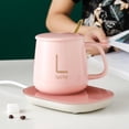 thumbnail image 4 of GUOOL Electric Coffee Warmers, Insulation Pad Coffee Mug Heater Induction Mug Heating Pad Winter Warmer Coaster for Tea Office - Pink, 4 of 9