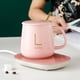 thumbnail image 4 of Calentadores de café eléctricos Calentador de taza de café Almohadilla de aislamiento Inducción de gravedad Calentador de taza de temperatura constant Rosa Sunnimix Calentador de tazas, 4 of 8