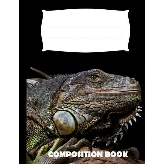 Composition Book: Iguana Composition Notebook Wide Ruled (Paperback)