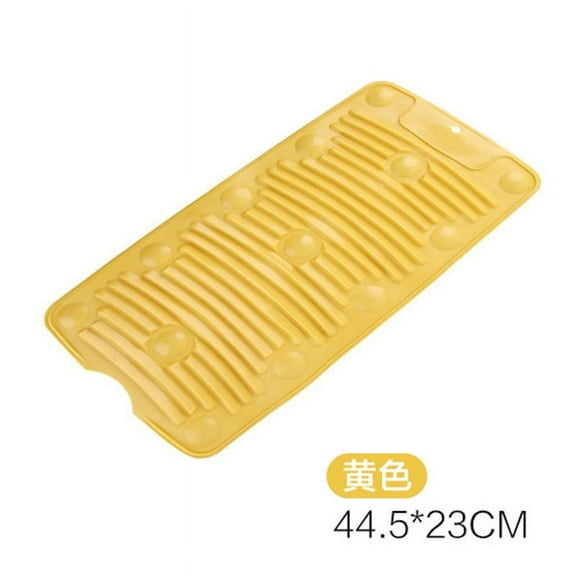 ITSELFER Foldable Silicone Washboard with Suction Cups Nonslip Laundry Board Hand Washing Clothes Scrub Mat for Home and Travel Use