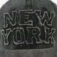 thumbnail image 2 of Bibifish Mens Distressed Baseball Cap Ripped New York Letter Embroidered Cap Soft Denim Lightweight Casual Streetwear Outdoor Sun Cap, 2 of 7