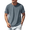 thumbnail image 5 of yardsong Men's Athletic Running T-Shirts Quick Dry Gym Workout Shirts Summer Moisture Wicking Short-Sleeve Sports Tee Tops 2026 Blue,XS, 5 of 8