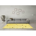 thumbnail image 3 of Ahgly Company Machine Washable Indoor Rectangle Trellis Yellow Contemporary Area Rugs, 2' x 5', 3 of 4