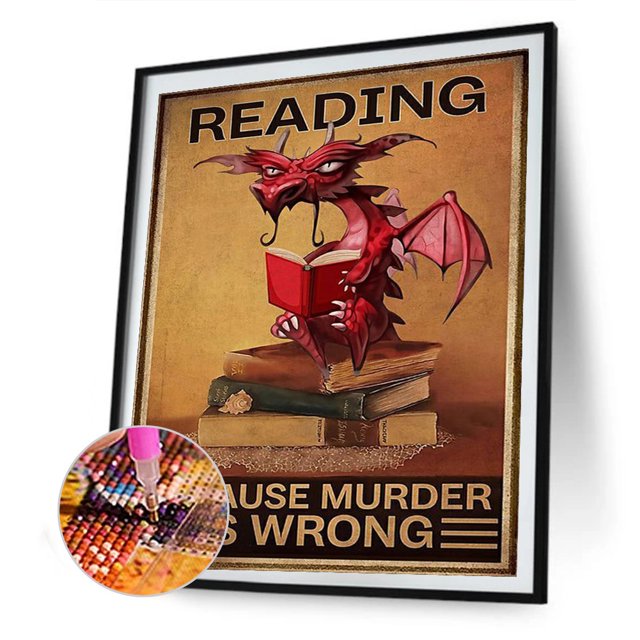 Cuadros Decorativos 5D DIY diamante pintura dragón libros completo cuadrado taladro mosaico Kit pared imagen Tmvgtek embutido en tela