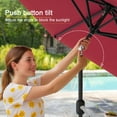 thumbnail image 6 of ACEGOSES 7.5ft Patio Umbrella, Outside Table Umbrellas With Non-Fading Polyester canopy, Wine Red, 6 of 8