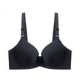 thumbnail image 2 of Loopsun Plus Size Womens Bra, Daily Bra for Women, Women's Solid Seamless Thin Underwear Daily Bra with Rims Black,S, 2 of 3